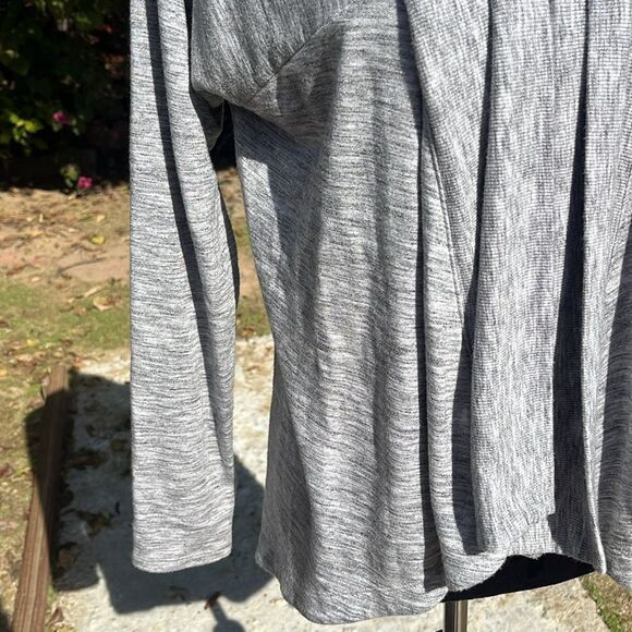 Athleta Grey Open Front Cardigan Sweater Women’s Size Medium Petite Lightweight - Picture 5 of 7